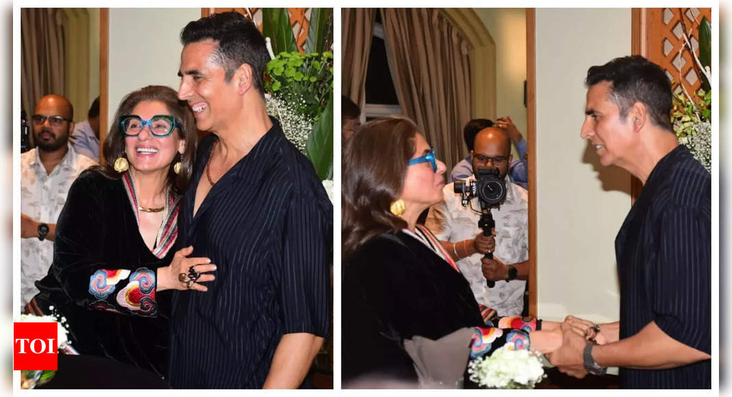 Akshay Kumar and Dimple Kapadia steal the spotlight with their hearty moments at Twinkle Khanna’s book launch – See photos | Hindi Movie News