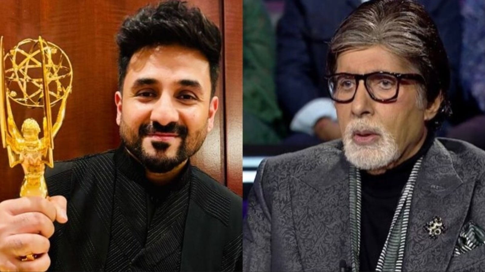 Vir shares video, reacts as Amitabh asks question about his Emmy win on KBC 15