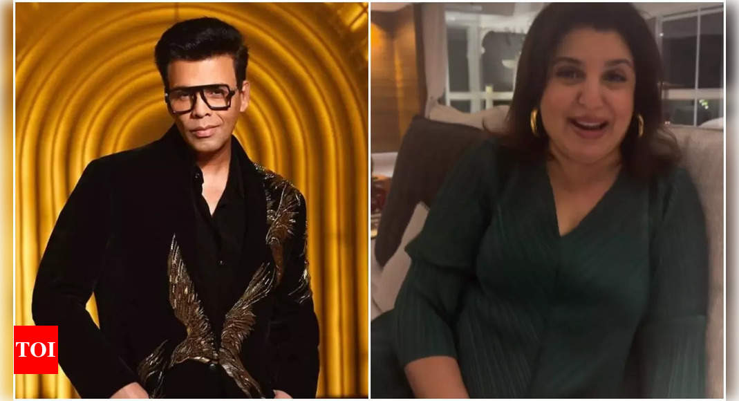 Karan Johar playfully teases Farah Khan’s fashion upgrade, saying, ‘I’ve just witnessed a shattering visual | Hindi Movie News