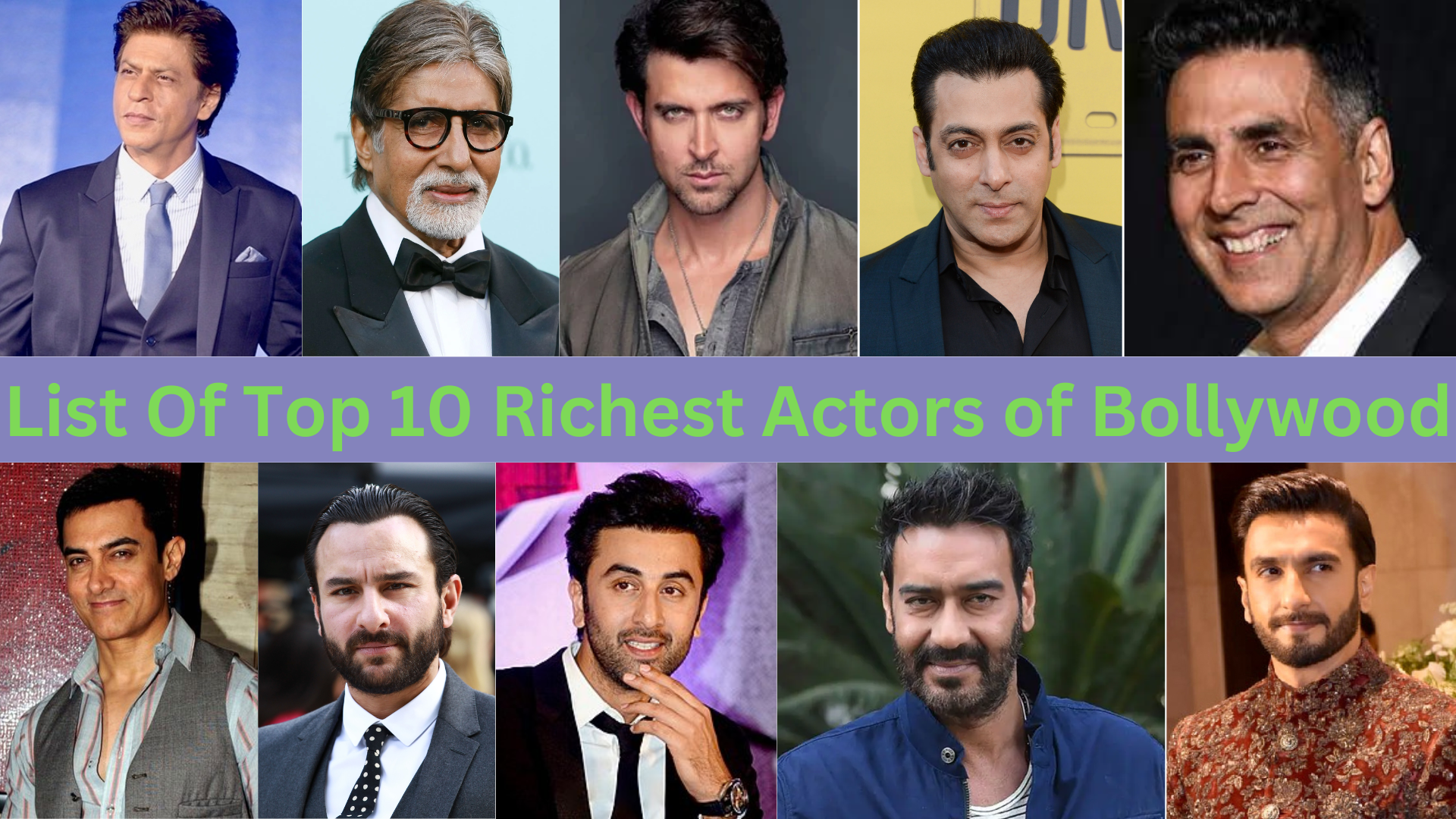 List Of Top 10 Richest Bollywood Actors in India 2024