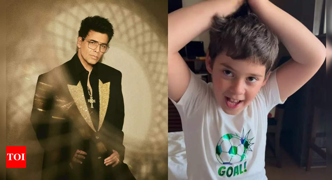 Karan Johar’s son Yash Johar trolls him again: ‘Dada does the worst hairstyle’ – WATCH video